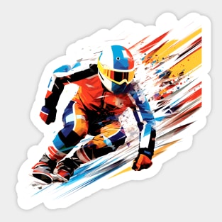 Snowboard Sport Game Champion Competition Abstract Sticker